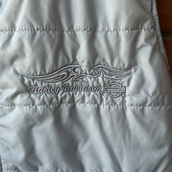 Vintage Y2K Harley Davidson Vest / Medium / Embroidered / Silver - Picture 4 of 6